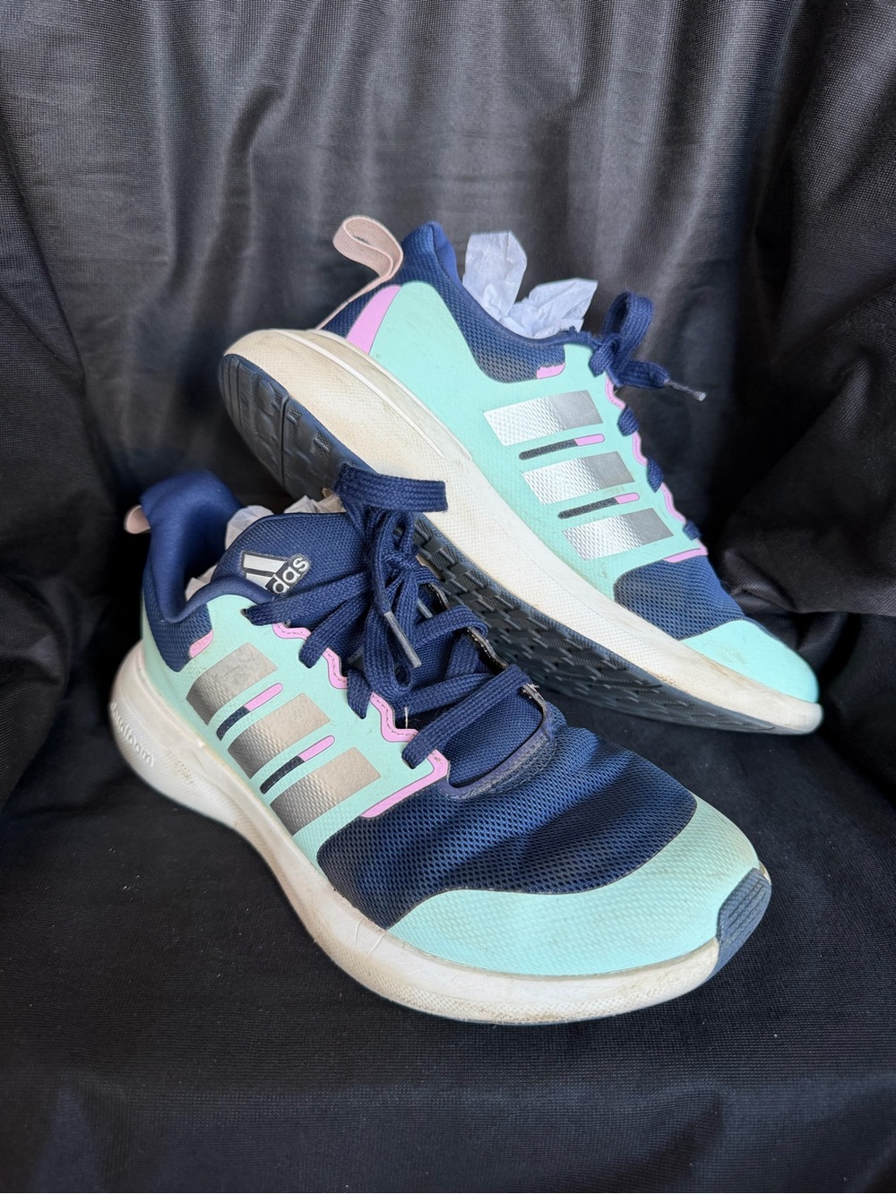 Adidas size 6 Women’s Navy & Mint Athletic Sneakers